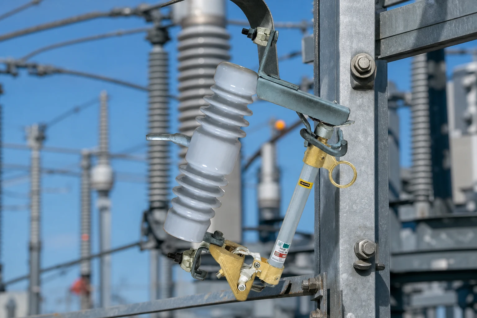 Transformer fuse cutout application context on an overhead distribution line
