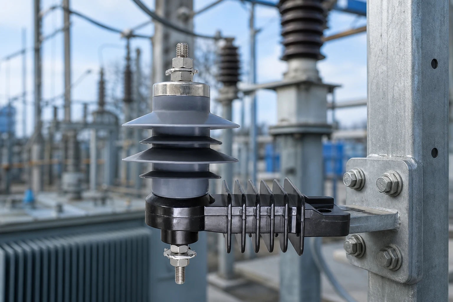 FUERTE metal-oxide surge arrester body detail for 20kv-lightning-arrester-selection-inputs