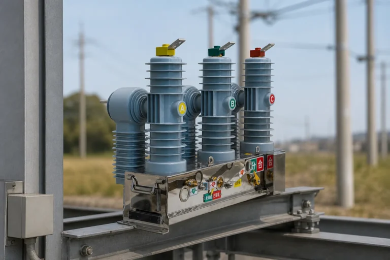 11 kV 630 A vacuum circuit breaker installed at an outdoor utility feeder