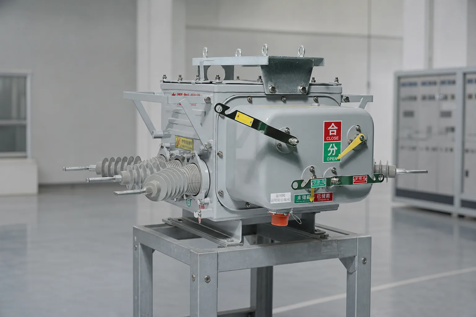 Medium-voltage switchgear lineup using a 12 kV vacuum circuit breaker arrangement