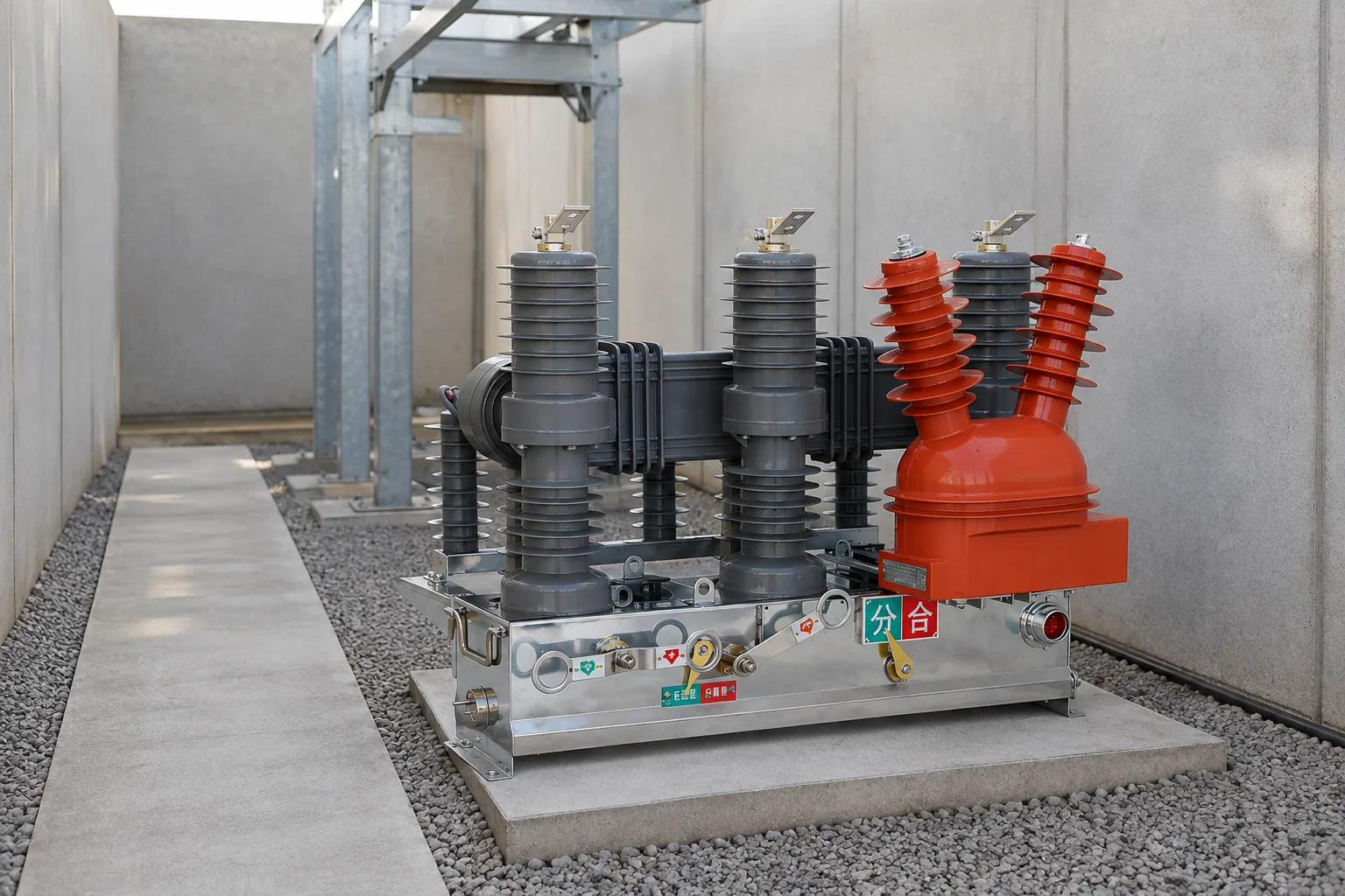 Vacuum circuit breaker product image supporting an outdoor VCB documentation review