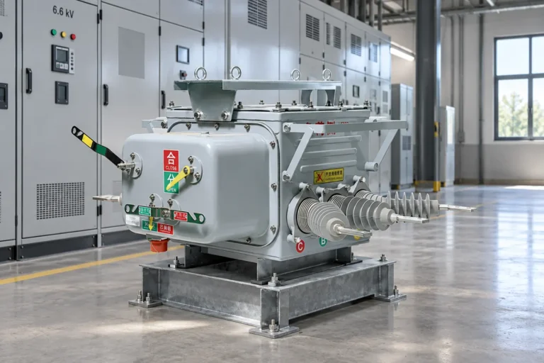 6.6 kV vacuum circuit breaker cubicle feeding an industrial motor