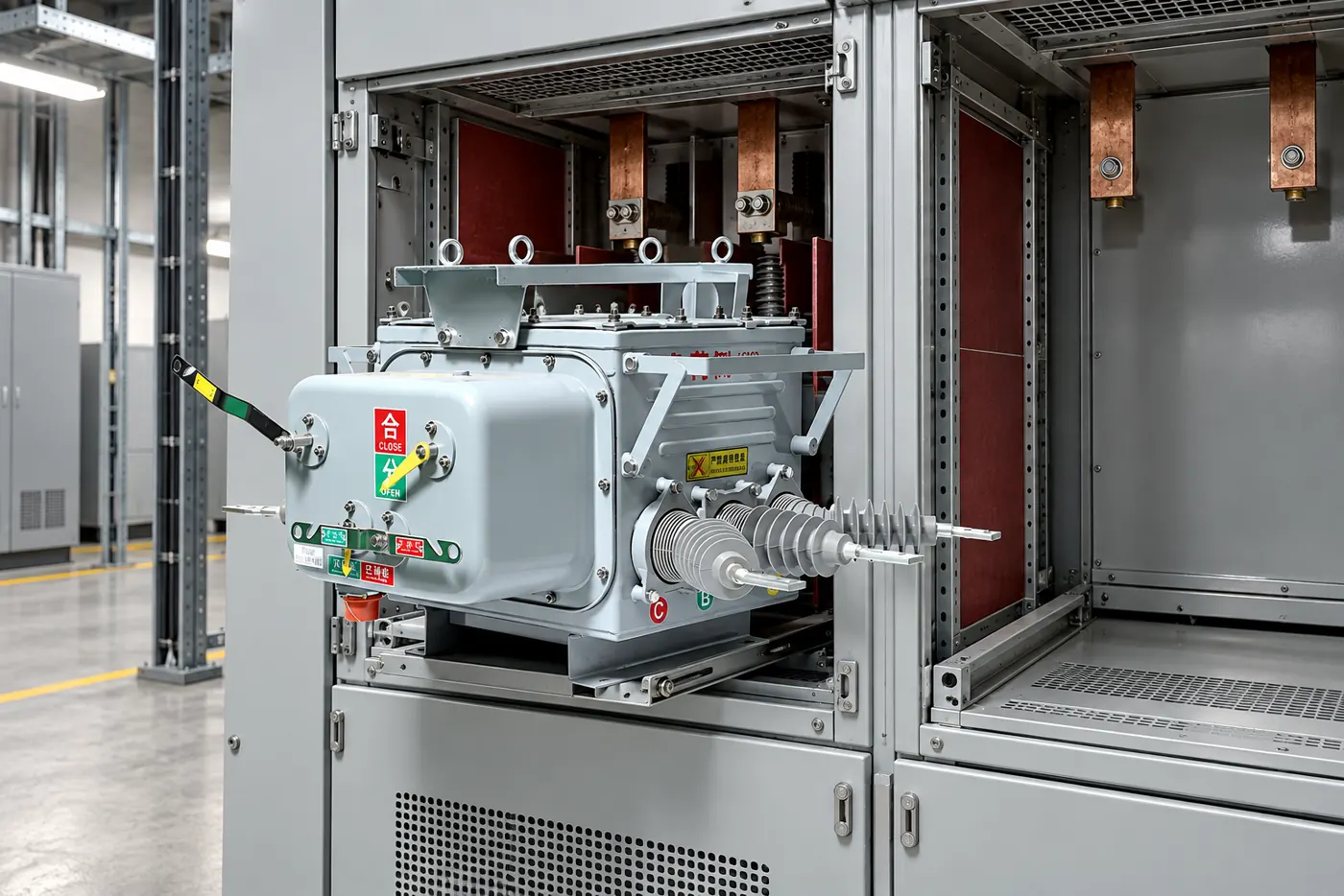Motor feeder protection coordination diagram for vacuum contactor and VCB options