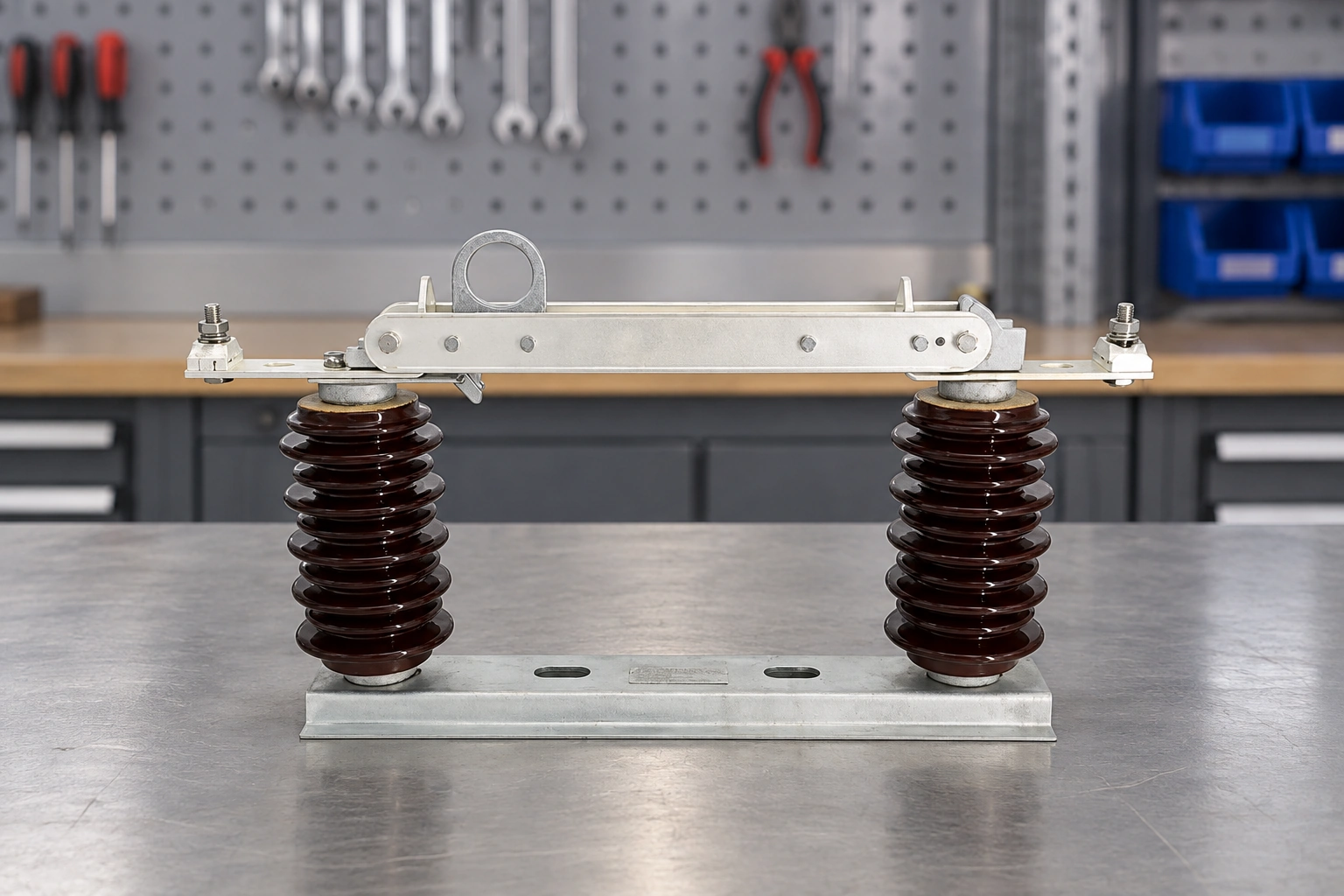 GW9-15GX Isolating Switch in an illustrative utility workshop scene